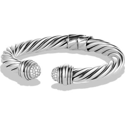 David Yurman Cable Classics Pave Tip Bracelet With Diamonds, 8.5mm