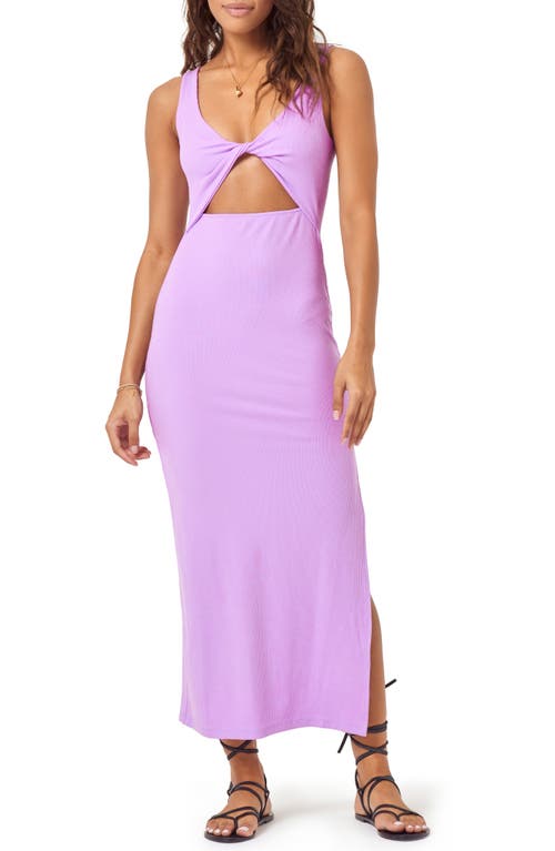 L Space Nico Cutout Cover-Up Rib Dress in Jewel
