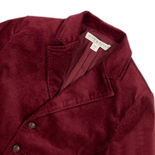 Shop Hope & Henry Boys' Organic Corduroy Blazer, Kids In Oxblood Cord