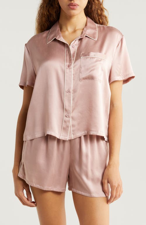 Shop Nordstrom Washable Silk Short Pajamas In Pink Puff