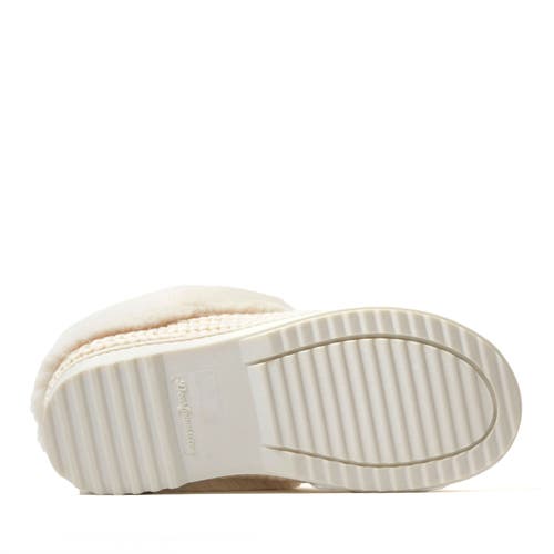 Shop Dearfoams Hannah Festive Knit Clog Slipper In Cream