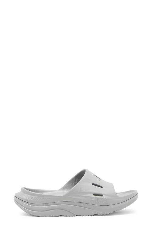 Shop Hoka Gender Inclusive Ora Recovery Slide 3 Sandal In Grey/grey