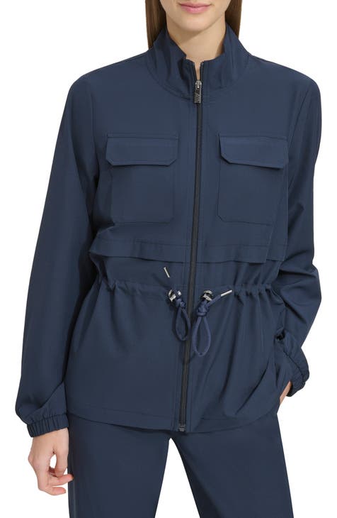 Apana Jacket Women Extra Small XS Blue Zipper Pockets Activewear Long  Sleeve