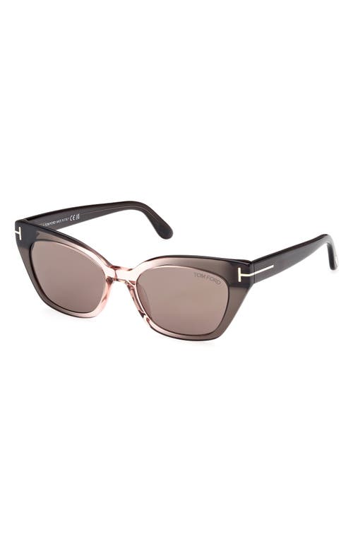 Tom Ford Juliette Acetate Cat-eye Sunglasses In Grey/roviex