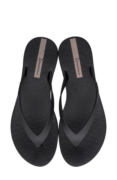 Ipanema Selfie Wedge Flatform Sandals In Black/black