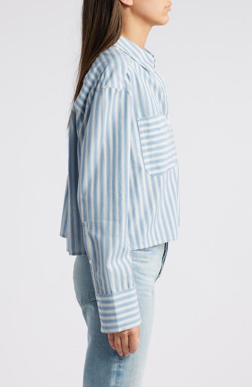 TREASURE & BOND TREASURE & BOND BOXY STRIPE OXFORD BUTTON-UP SHIRT