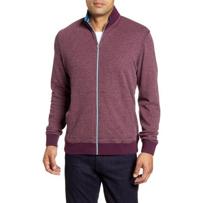 Robert Graham Bronte Regular Fit Merino Wool Track Jacket, Red