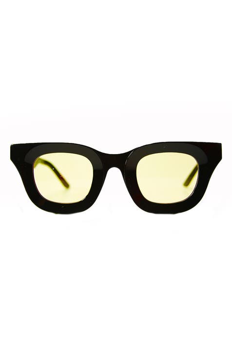 OFF-WHITE Sara Round Frame Sunglasses Havana Brown/White