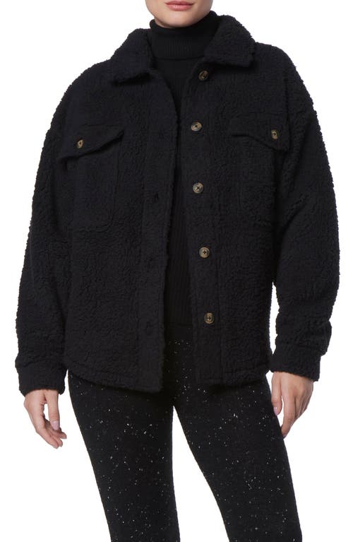 Marc New York Performance Textured Fleece Shirt Jacket in Black