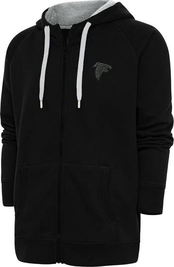 ANTIGUA Men's Antigua Black Atlanta Falcons Tonal Logo Victory Full-Zip ...