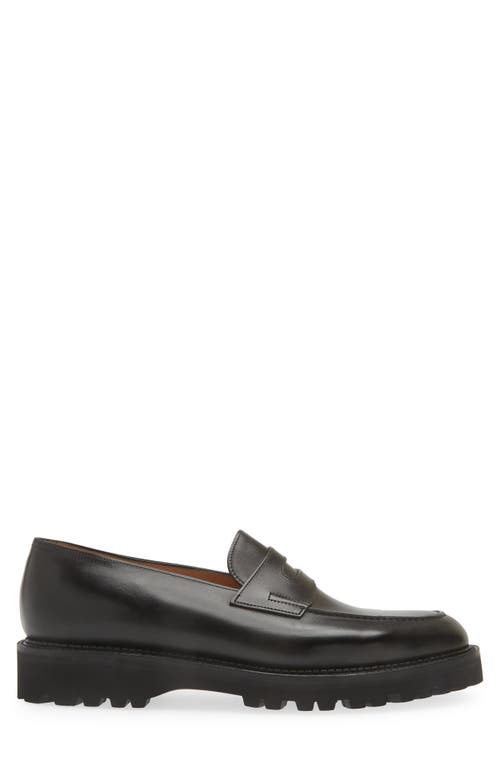 John Lobb Lopez Penny Loafer In 1r- Black