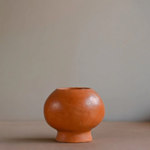 Meso Goods Trompo Terracotta Vase In Terracotta