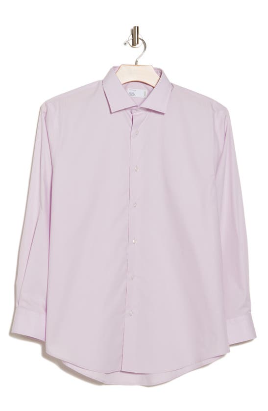 Shop Nordstrom Rack Traditional Fit Button-up Dress Shirt In Purple Petal