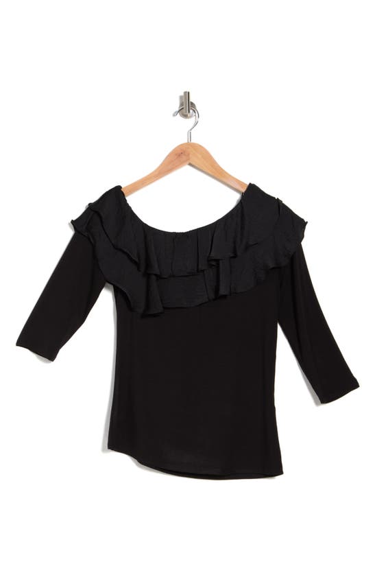 Catherine Catherine Malandrino Off-shoulder Two-tier Ruffle Top In ...