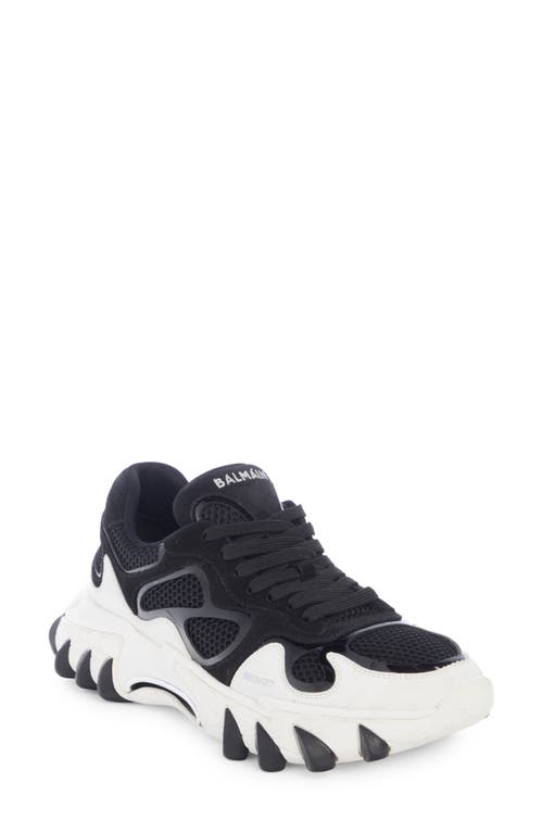 Balmain B-east Sneaker In Eab Black/white