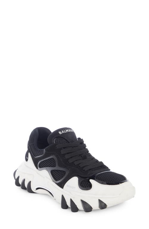 Shop Balmain B-east Sneaker In Eab Black/white