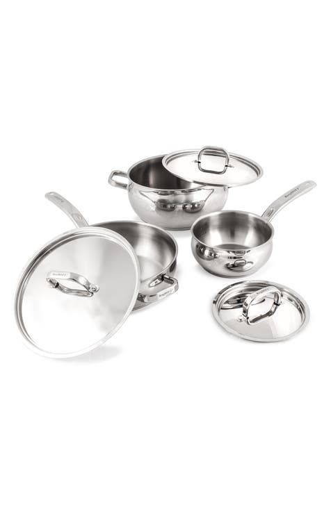 Stainless Steel Belly 6-Piece Cookware Set