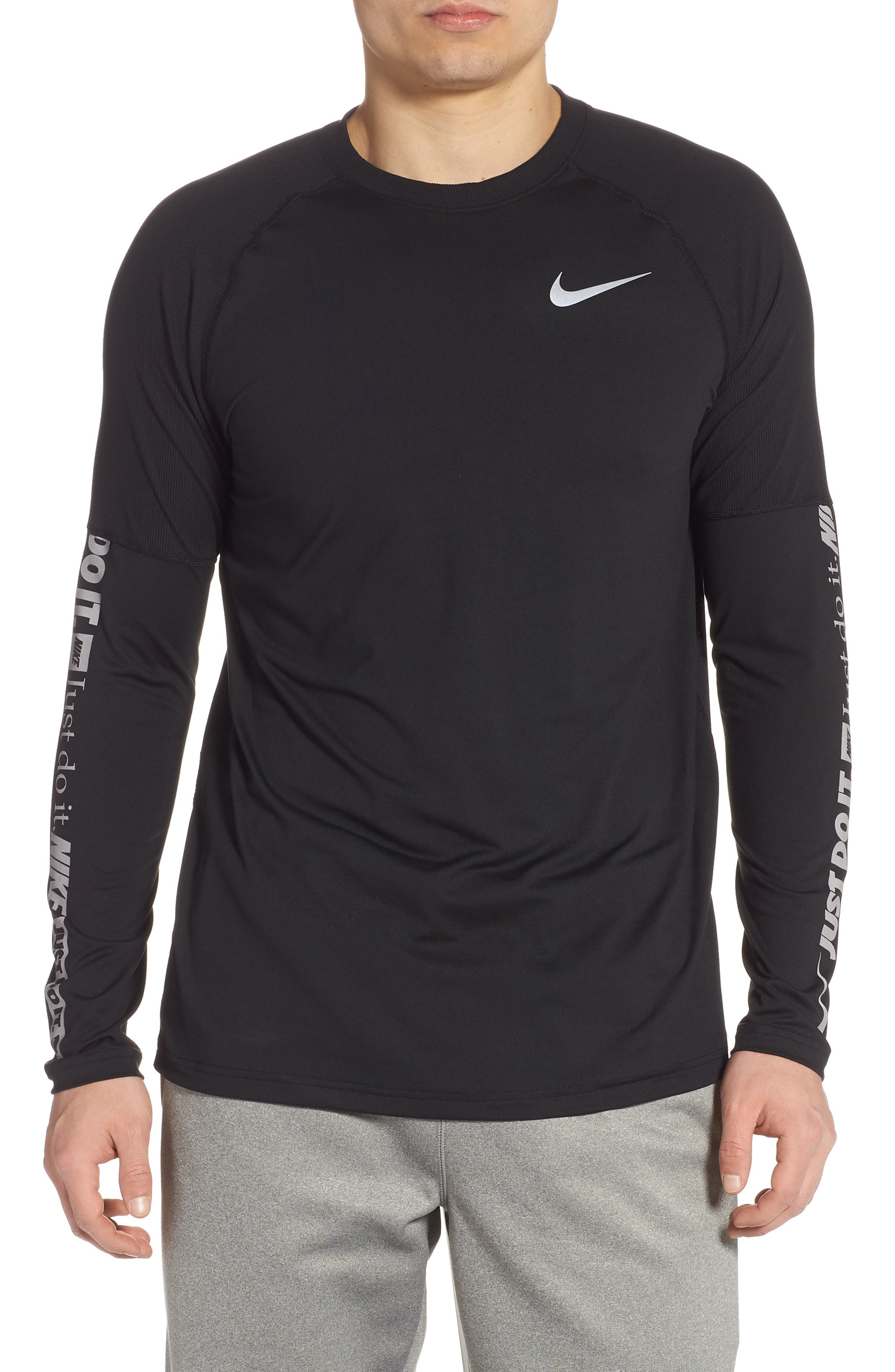 nike men's dry element long sleeve running shirt