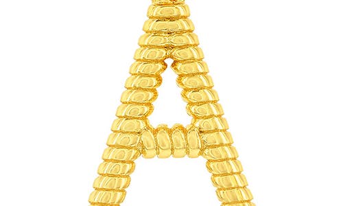 Simona Croissant Initial Pendant Necklace In Gold- A