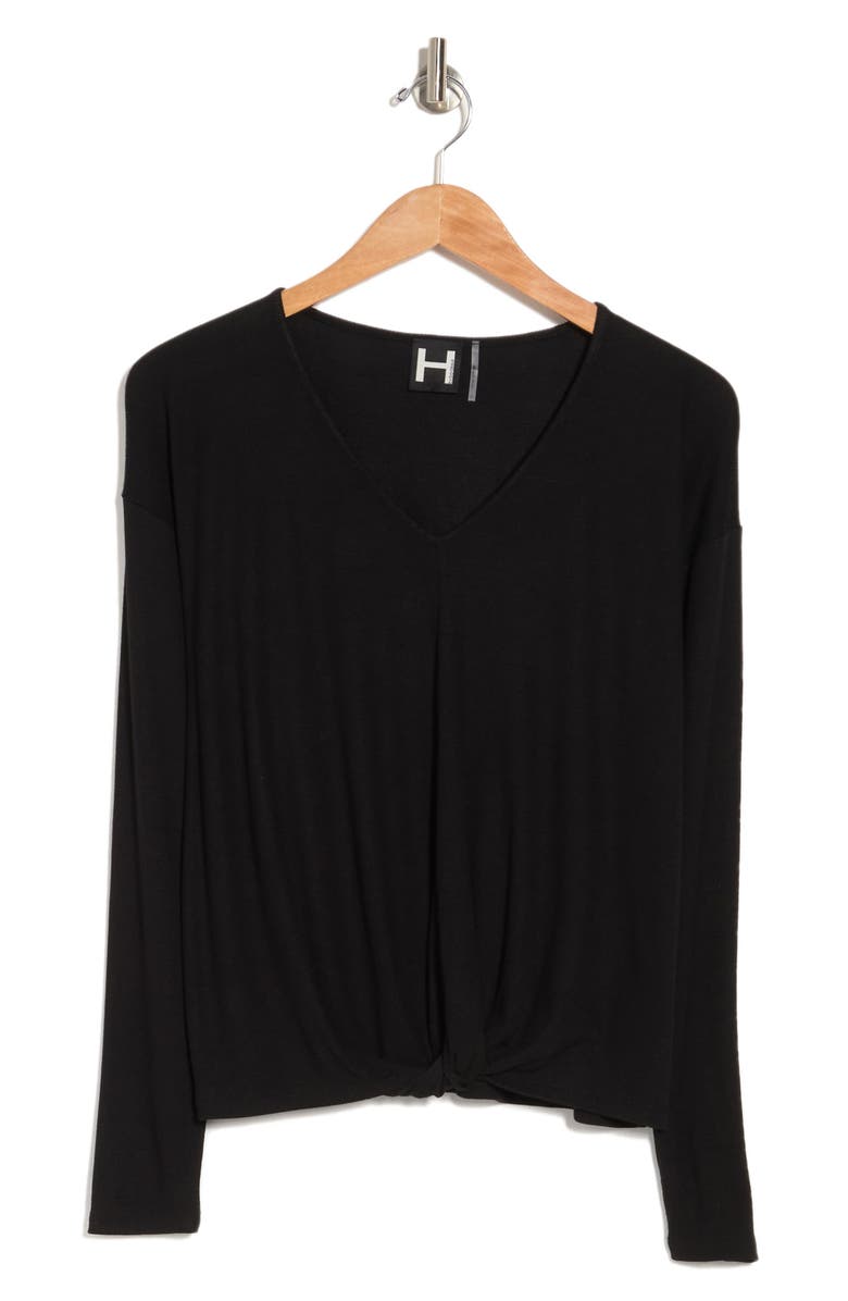 H By Bordeaux V Neck Long Sleeve Twist Front Top Nordstromrack H By Bordeaux V Neck Long Sleeve Twist Front Top Nordstromrack