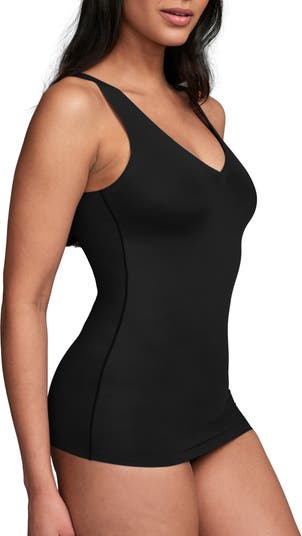 DREAM SLIM Women's Scoop Neck Compression Cami Tummy and Waist Control Body  Shaper Camisole - Seamless Body Shaper Tank Tops (Black, Small) at   Women's Clothing store