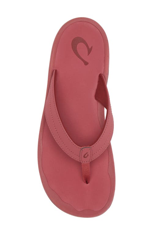 Shop Olukai Ohana Flip Flop In Red Earth/red Earth