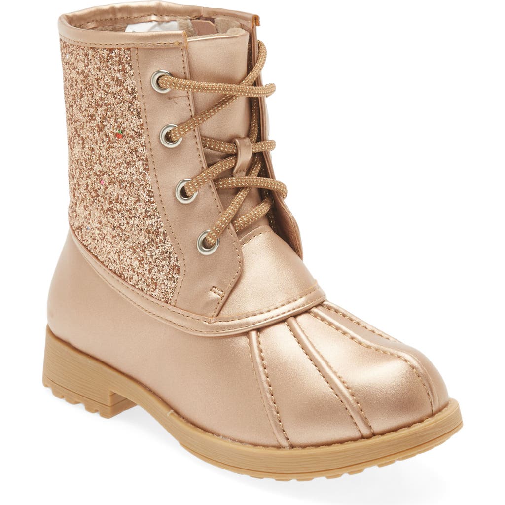 Dream Pairs Glitter Duck Boot In Pink