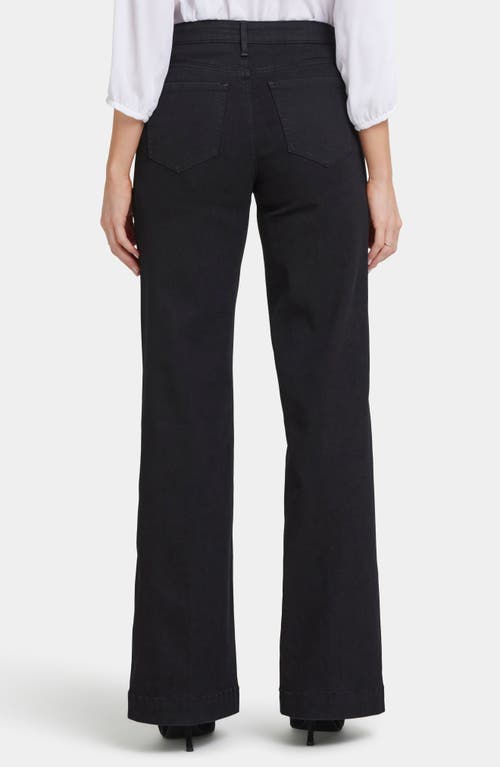 Shop Nydj Teresa Wide Leg Corduroy Pants In Black Rinse