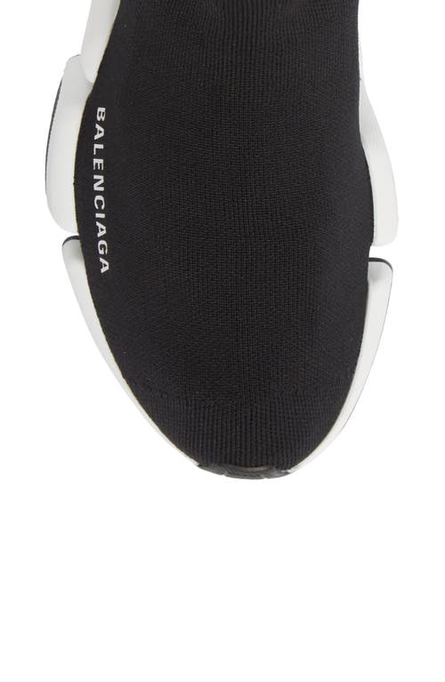 Shop Balenciaga Speed 2.0 Lt Sock Sneaker In Black/white/black