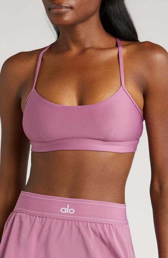Shop Alo Yoga Alo Airlift Intrigue Bra In Soft Mulberry