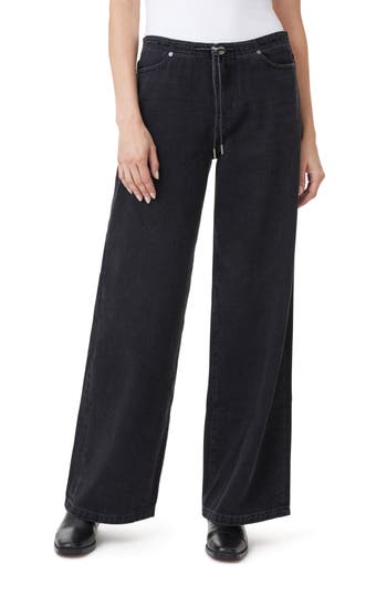 Habitual Wide Leg Denim Pants In Vintage Black