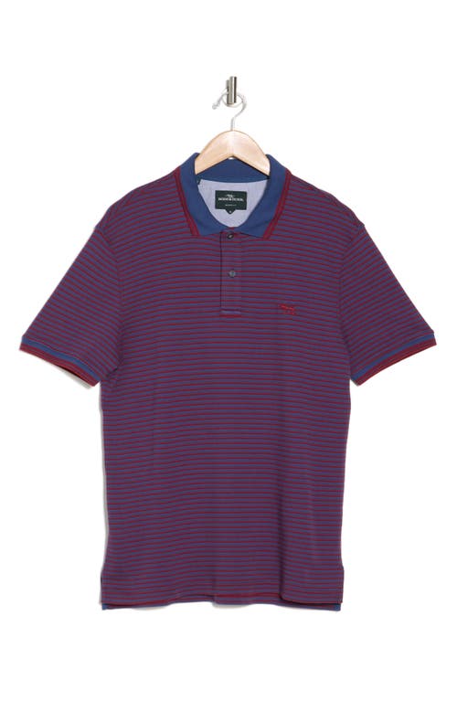 Rodd & Gunn Pine Hill Stripe Polo In Burgundy Multi