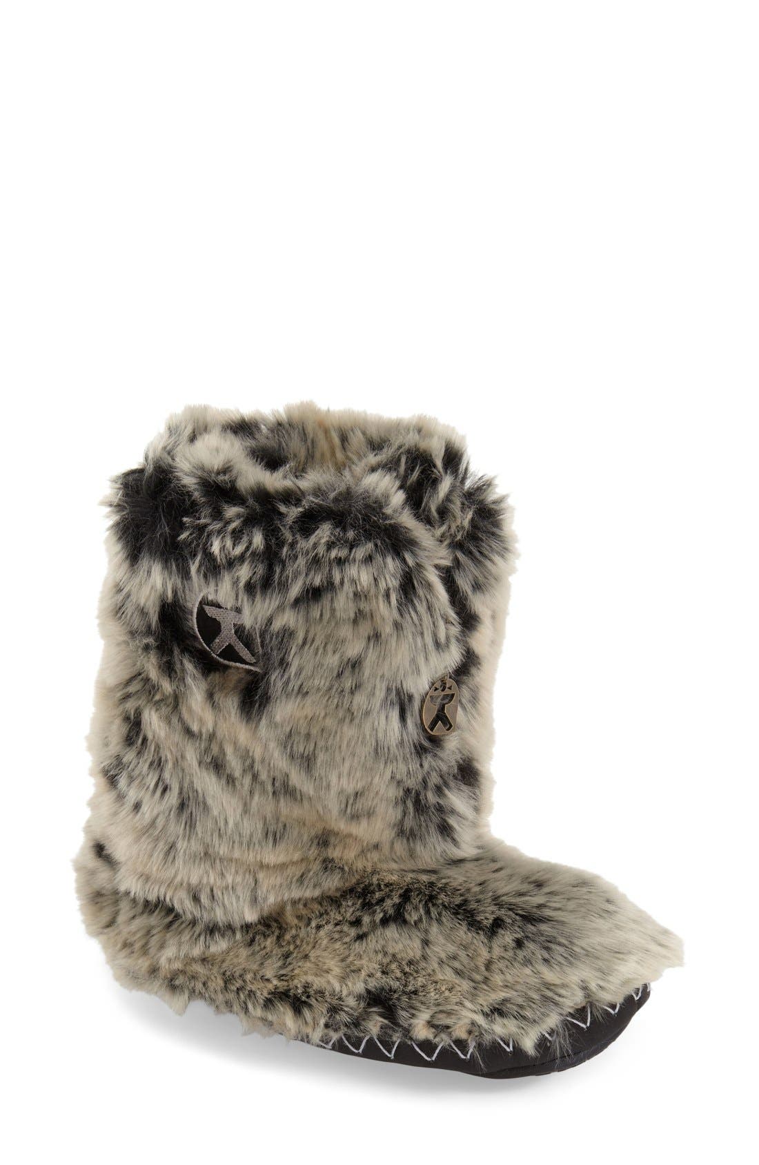 furry slipper boots womens