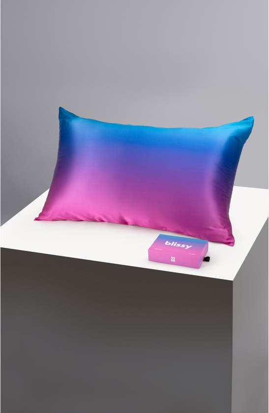 Blissy Mulberry Silk Pillowcase In Purple Ombre