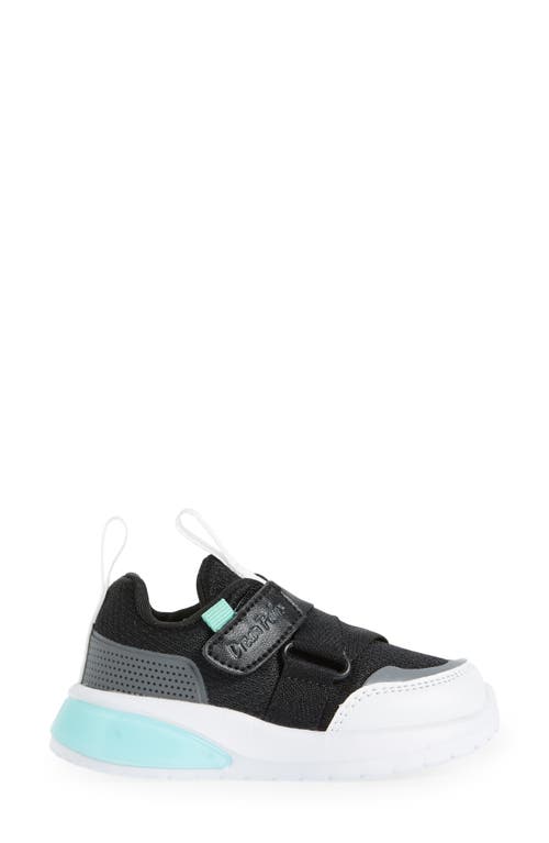 Shop Dream Pairs Kids' Zigzag Hook & Loop Sneaker In Black/green