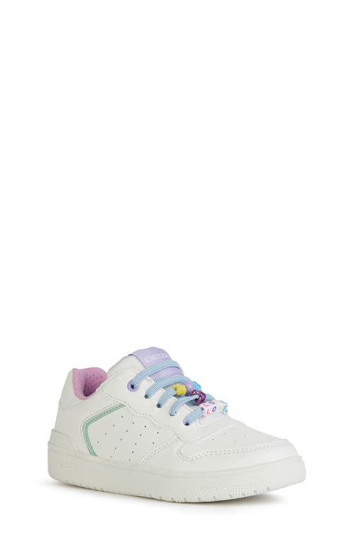 Geox Washiba Colorblock High Top Sneaker White/Multicolor at Nordstrom,