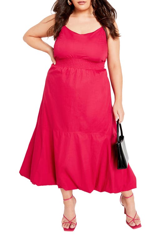 City Chic Eliza Bubble Hem Cotton Maxi Dress at