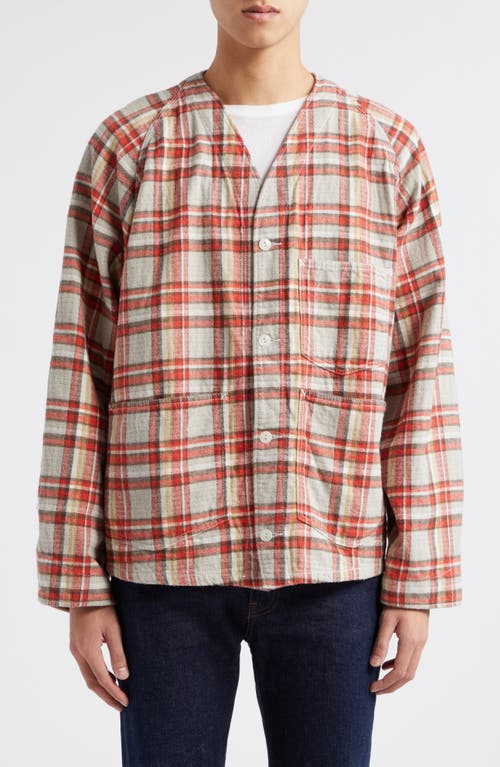 Plaid Twill Engineer Jacket in Red Check 35