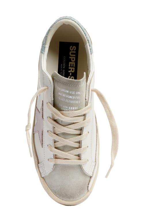Golden Goose Super-star Low Top Sneaker In White/orchid