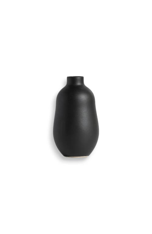 Gharyan Stoneware Stoneware Vase In Black