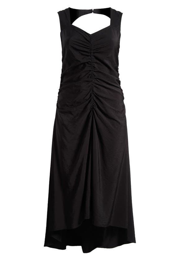 Chelsea28 Ruched High-low Maxi Dress In Black