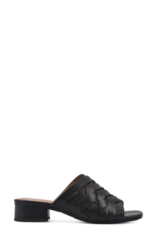 Shop White Mountain Footwear Alluvia Sandal In Black/ Smooth