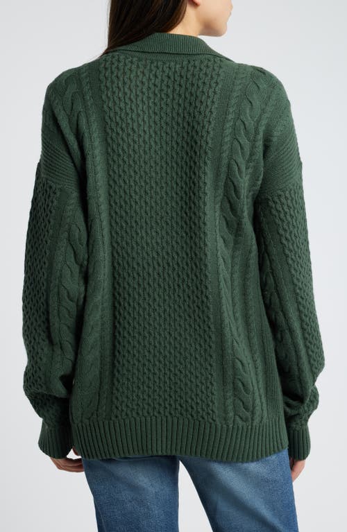 TREASURE & BOND TREASURE & BOND MERINO WOOL & COTTON CABLE SWEATER 