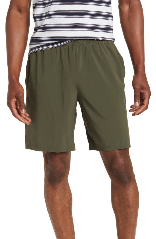 Z By Zella Traverse Woven Shorts In Green Tactical