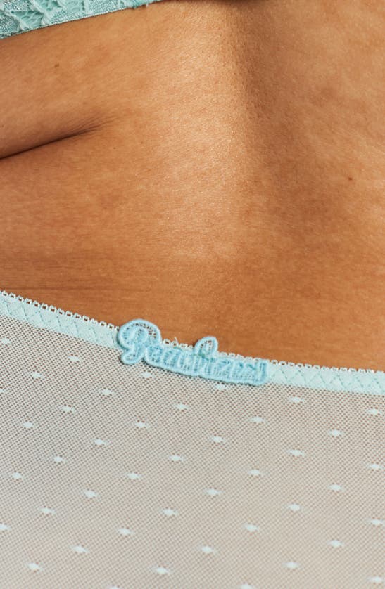 Peachaus Banksia Recycled-tulle High-rise Underwear In Fjordland Green