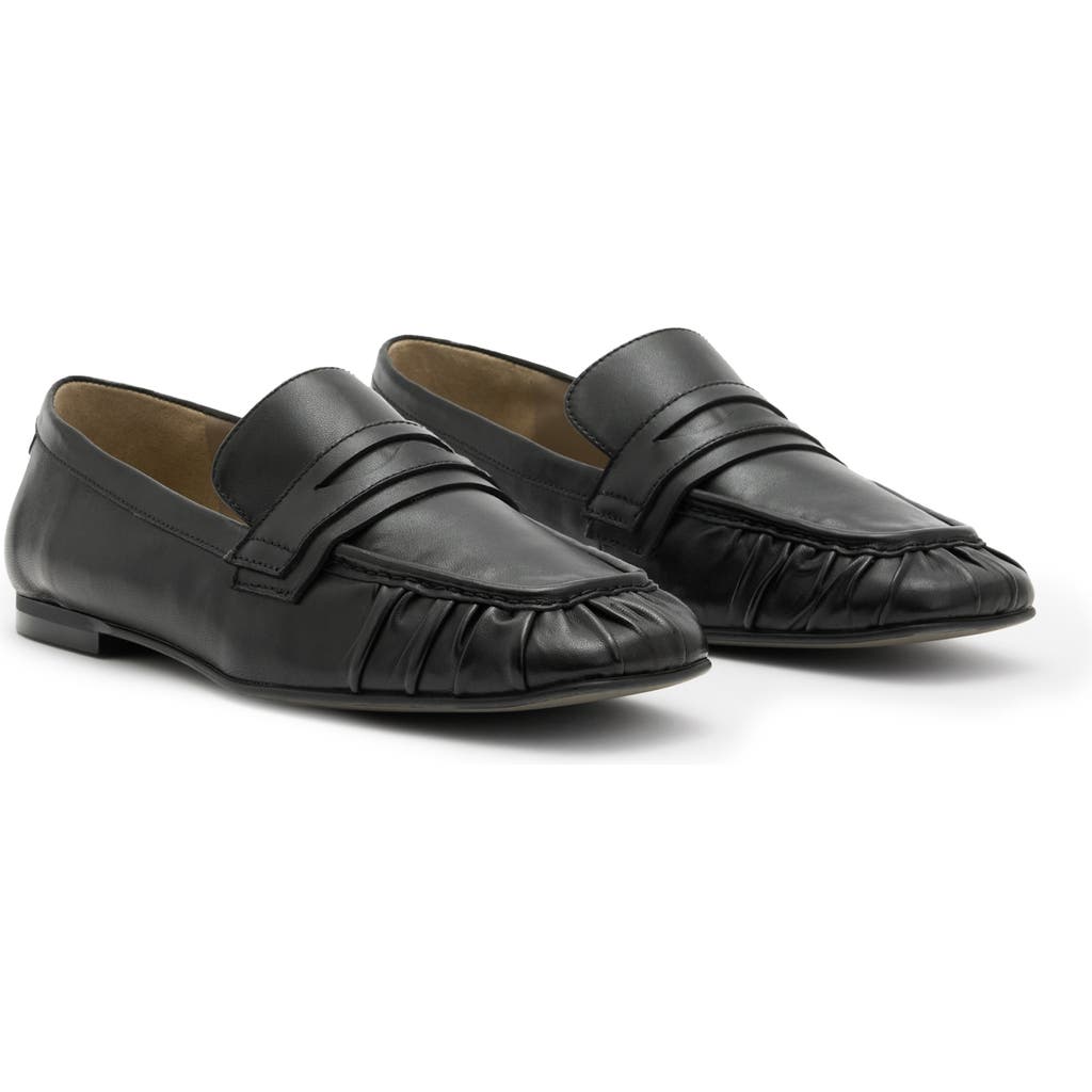 Allsaints Sapphire Penny Loafer In Black