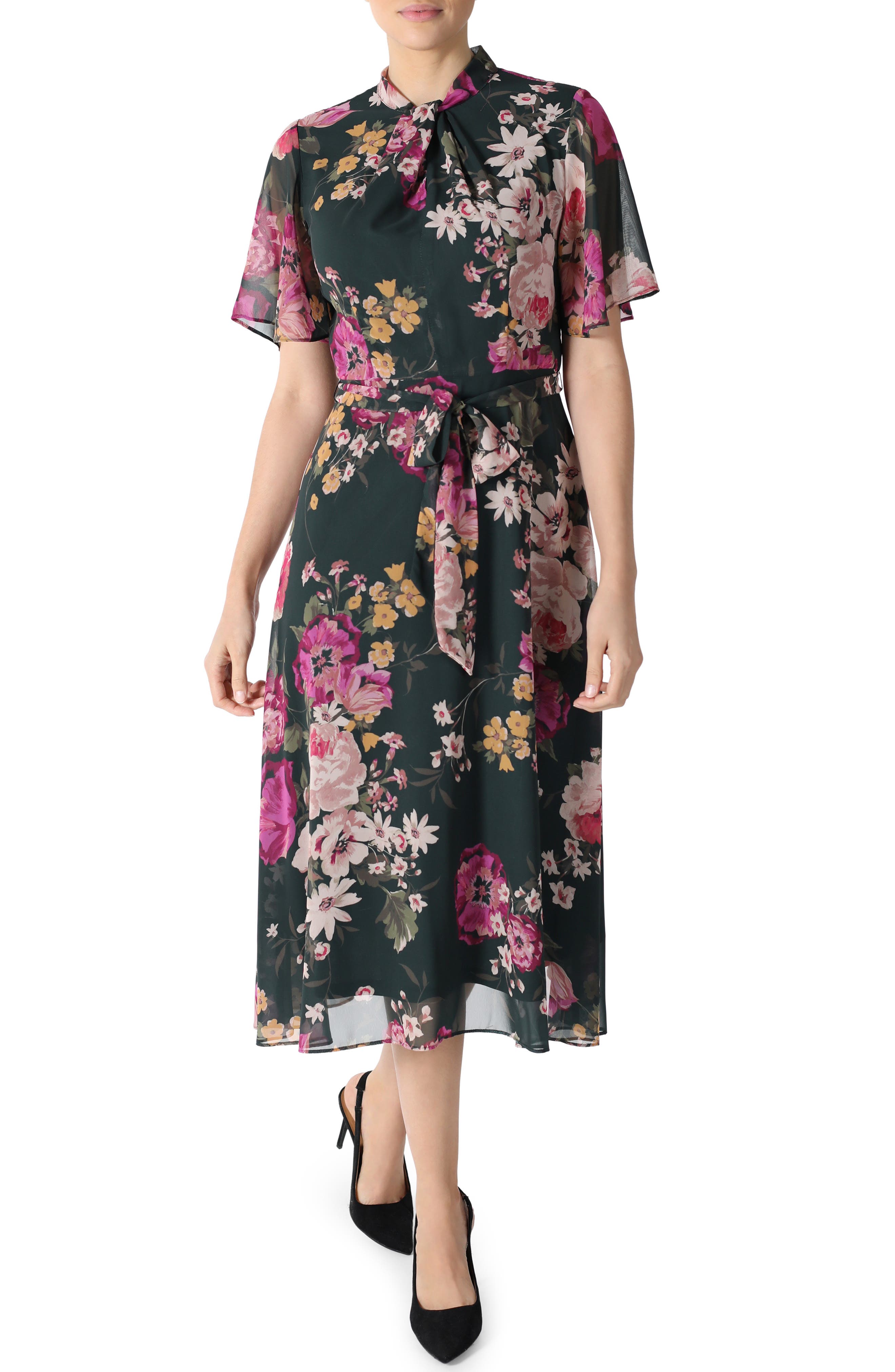 donna ricco floral dress