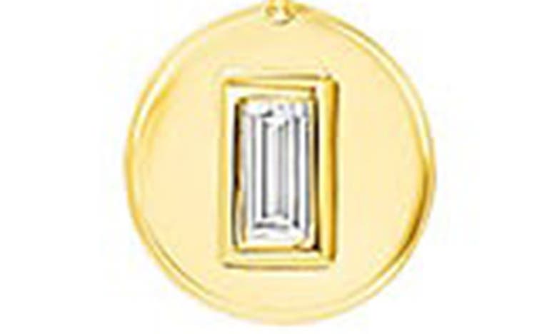 Shop Ron Hami Baguette Diamond Circle Pendant Necklace In 14k Yellow Gold