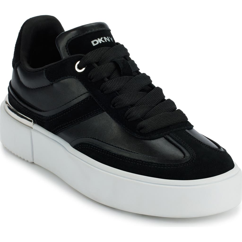 Dkny Bethan Platform Sneaker In Blk - Black