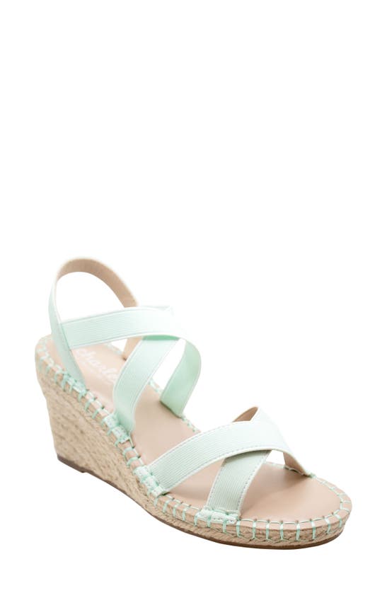 Charles By Charles David Nick Espadrille Wedge Sandal In Soft Mint